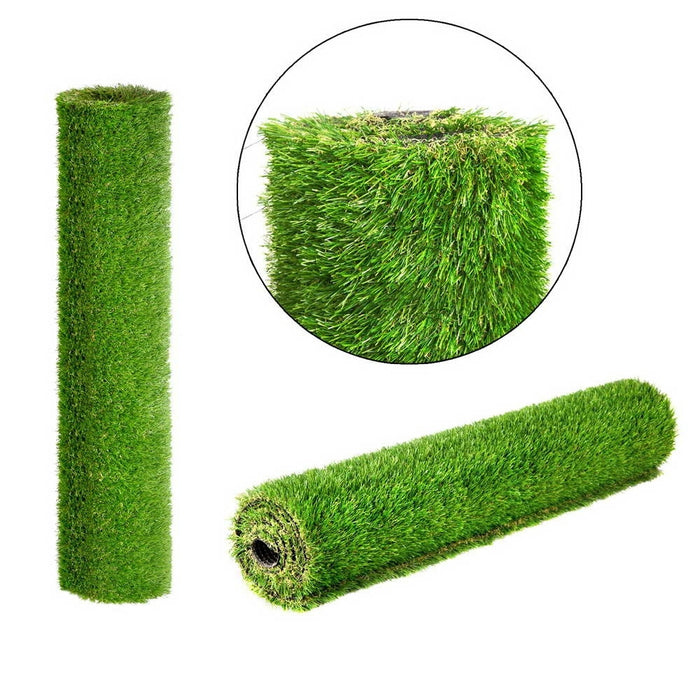 Primeturf Synthetic 30mm  0.95mx20m 19sqm Artificial Grass Fake Turf 4-coloured Plants Plastic Lawn