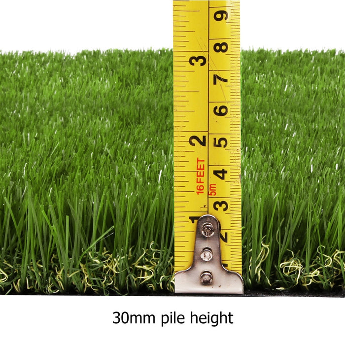 Primeturf Synthetic Artificial Grass Fake Lawn 1mx10m Turf Plastic Plant 30mm