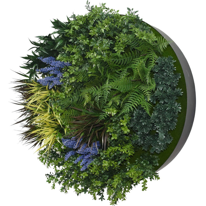 UV Lavender Fields Green Wall Disc (Black) 80cm