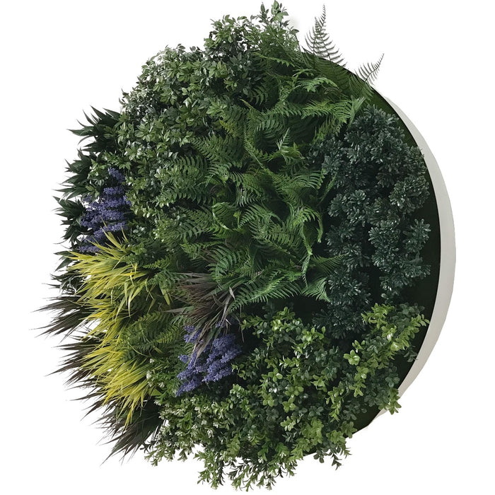 UV Lavender Fields Green Wall Disc (White) 80cm